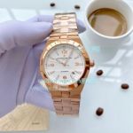 Replica Vacheron Constantin Overseas Rose Gold Case White Dial Watch